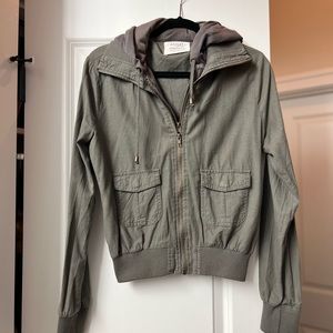 Ashley by 26 International utility jacket, with double front zipper. Size M.